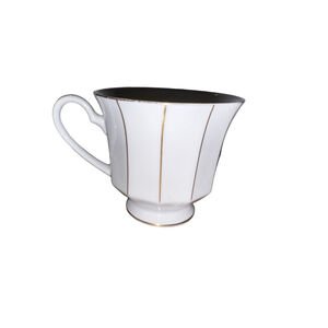 Mikasa Formal Facets Gold Lining White Mug